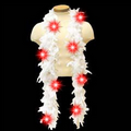 Light Up White LED Feather Boa